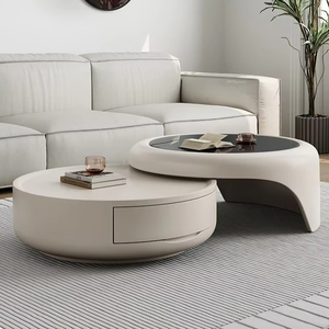 Moderni tavolini da caffè eleganti piani in vetro allungabili eleganti soluzioni di stoccaggio per mobili per la casa per uso appartamento - Product Image 5