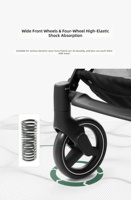 Poussette pliable à 4 roues pour animaux de compagnie, chariot pour chien et chat, pliage à une main, transporteur pour les voyages