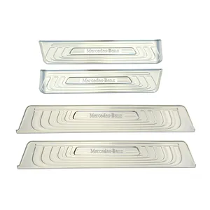 Stainless steel half pack door sill without light Door sill protector without LED for benz new vito car accessories