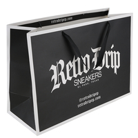 Sac personnalisé petit pain rose réutilisable Logo emballage Mini vêtements d'affaires imprimé luxe avec merci sac en papier de luxe au détail