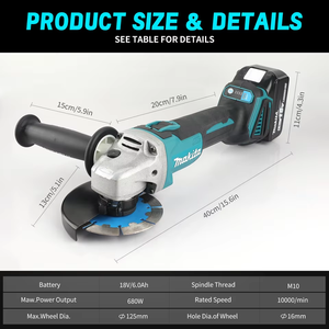 DGA404 <span class=keywords><strong>18V</strong></span> バッテリー式ワイヤレスアングルグラインダー（ブラシレスモーター搭載）用 - Product Image 4