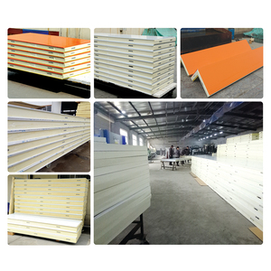 Tấm Ốp Tường Bằng Kim Loại Xốp Polyurethane 75Mm Giá Thấp Tấm Ốp PU Cách Nhiệt Tấm Ốp Tường Bên Ngoài Cho Phòng Kho Lạnh - Product Image 2