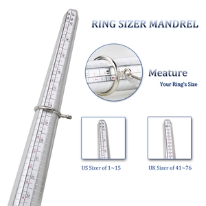 27pcs Circle US 1-13 <strong>Ring</strong> <strong>Measuring</strong> <strong>Tool</strong> Kit Metal <strong>Ring</strong> Size Mandrel <strong>Ring</strong> Sizer Finger Gauge Essential Jewelry Making <strong>Tools</strong> - Product Image 2