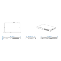 Amplificateur de puissance Dante 900W avec écran LCD de contrôle TCP/IP conforme à DSP AES67 100V/70V/8Ω/4Ω