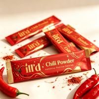 Sachets d'emballage refermables personnalisés 100 % biodégradables et compostables pour poudre de piment en bâtonnets