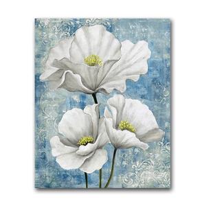 Pintura moderna hecha a mano con <span class=keywords><strong>flores</strong></span> blancas, arte de pared para sala de estar, SOA Arts, pintura <span class=keywords><strong>al</strong></span> óleo personalizada, venta <span class=keywords><strong>al</strong></span> por mayor, lienzo de decoración del hogar - Product Image 4