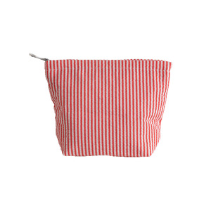 Wholesale <strong>Large</strong> Capacity Stripes Seersucker Cosmetic <strong>Bag</strong> With Zippered Closure Travel Toiletry Pouch Beach <strong>Makeup</strong> <strong>Bag</strong> for Women - Product Image 6