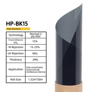 Film teinté auto-adhésif résistant aux UV et au sable pour vitres de voiture, épaisseur 2mil, couleur changeante, protection de la vie privée, modèle <span class=keywords><strong>HP</strong></span>-BK - Product Image 5
