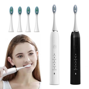 Set Irigator Oral & Sikat Gigi Elektrik Tanpa Kabel, Dapat Diisi Ulang, Tahan Air IPX7 dengan Bulu Sikat Lembut untuk Perjalanan - Product Image 5