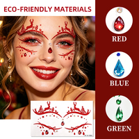 Autocollants de tatouage temporaire pour le visage et le corps, personnalisés OEM ODM, sexy, avec gel pailleté, acrylique, strass, non toxiques, pour femmes