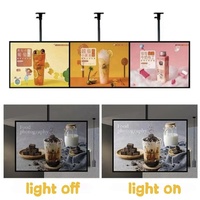 Boîte lumineuse LED en aluminium pour affichage de menu de restauration rapide, avec éclairage rétroéclairé magnétique pour la publicité