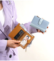 Dompet Tipis Baru Baellerry 2026 untuk Wanita dan Remaja Putri, Dompet Lipat dengan Resleting untuk Uang Koin dan Tempat Kartu, Elegan, Kulit PU Berkualitas Tinggi