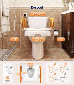 Ascenseur électrique automatique chaise de toilette hauteur réglable personnes âgées salle de bain mobilité aider réadaptation thérapie alimentation - Product Image 6