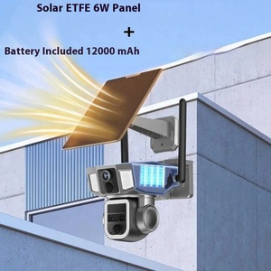 4MP 10X Zoom Wifi 4G H.265 <span class=keywords><strong>Wi</strong></span> Fi fotocamera solare 4 schermo Dual Linkage energia solare PTZ telecamera di rete telecamera solare - Product Image 5