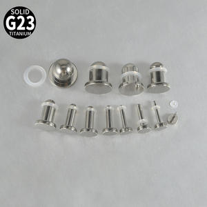 Implant Grade G23 Titane Solide Bouchon D'<span class=keywords><strong>oreille</strong></span> 1.2-10Mm Pointu Cône <span class=keywords><strong>Plug</strong></span> Corps Piercing Bijoux - Product Image 1