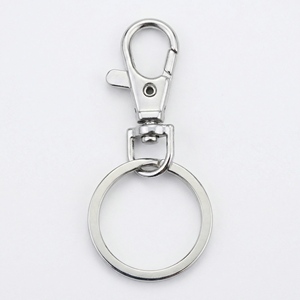 Porte-clés léger avec mousqueton à ressort en métal et pince à griffe de homard rotative, accessoires pratiques - Product Image 2