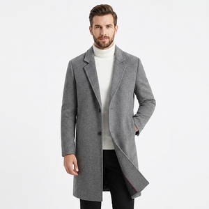 Cappotto in Lana da <span class=keywords><strong>Uomo</strong></span> Casual Business, Cappotto di Media Lunghezza Spesso, <span class=keywords><strong>Trench</strong></span> <span class=keywords><strong>Coat</strong></span> <span class=keywords><strong>Lungo</strong></span> da <span class=keywords><strong>Uomo</strong></span> - Product Image 5