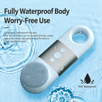 Nouveau Nettoyeur Facial Électrique Portable en Silicone, Démaquillant Nettoyant les Pores, Compresse Chaude-Froide, Massage Vibrant pour le Visage