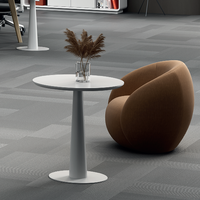 Table basse ronde en bois blanc minimaliste moderne petits meubles en bois pour la maison ou le bureau en gros