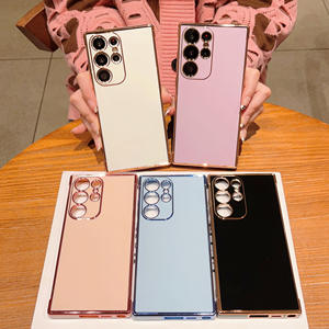 Placage de luxe 6D antichoc souple TPU étui de téléphone pour <span class=keywords><strong>Samsung</strong></span> Galaxy <span class=keywords><strong>S21</strong></span> S22 Plus S21FE S20FE S23 <span class=keywords><strong>Ultra</strong></span> housse de Protection d'appareil photo - Product Image 6