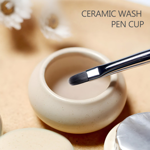 Canni Nail Art lưu trữ Kit Nail công cụ Kit Khay gỗ + bảng màu + gốm rửa bút cup + Nail hiển thị đứng + Báo Chí chai rượu - Product Image 6