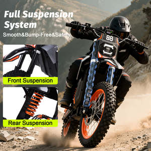 Moto électrique tout-terrain à moteur central 3000W 48V 30Ah, moto électrique adulte à grande vitesse, pneus 14"/12", Y88 - Product Image 4