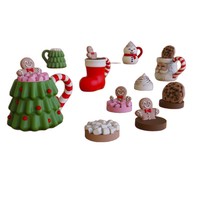 Vashine Keycap mécanique de Noël imprimé en 3D, motif Père Noël et Bonhomme en pain d'épices, Fidget Clicker, Jouet anti-stress Bonhomme en pain d'épices, Décoration de bureau