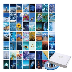 <span class=keywords><strong>Collage</strong></span> da parete estetico blu personalizzato 4x6 pollici carte Boho cielo mare frutta <span class=keywords><strong>stampa</strong></span> Kit colore caldo decorazione camera <span class=keywords><strong>Poster</strong></span> - Product Image 2