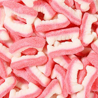 Mini ijscoupes gummy snoep bruine suikervrije cacao zoute kauwgomstukjes fabriek groothandel bulk levering supermarkt snack zak