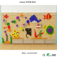 Mur de jeu STEM interactif pour l'intérieur, jouets éducatifs, blocs de construction, tableau d'activités pour la maternelle, la crèche, la maison, en plastique