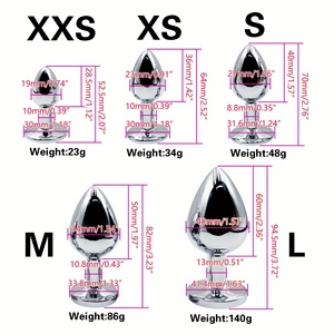 Gem bankası acemi uzman 5 boyutu ile BDSM Metal Anal Plug popo fiş g-spot masaj cinsel sağlık yetişkin zevk seks oyuncakları - Product Image 4