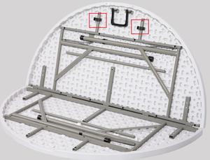 Trung Quốc Bán Buôn Hiện Đại Kim Loại Ngoài Trời Tiệc Vòng Nhựa Gấp Bảng - Product Image 2