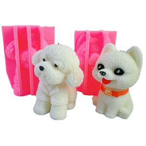 Molde de silicona 3D de cachorro adorable, molde grande de perro Teddy sentado para velas aromáticas, yeso, resina, cemento, jabón artesanal, chocolate y herramientas de repostería - Product Image 5