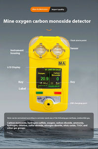 Détecteur de gaz numérique 2-en-1 à double paramètre pour O2/CO Smart Auto-Zero Calibration Industrial LCD Leak <span class=keywords><strong>Monitor</strong></span> - Product Image 6