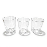 Gobelet à eau, bière, whisky en polycarbonate transparent incassable et réutilisable, design cristallin, pour restaurants et hôtels