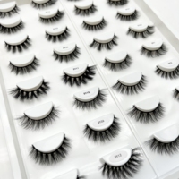 Cils en faux vison style régulier DY16~32, faits à la main, en PBT, bande complète, divers modèles de maquillage disponibles, synthétiques, 12 mm