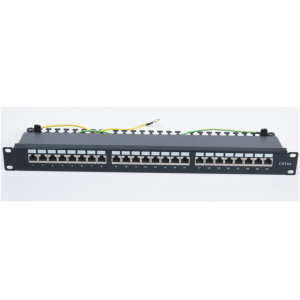 แผงแพทช์ CAT6A <span class=keywords><strong>FTP</strong></span> 24 พอร์ต 90 องศา RJ45 สีดำ ผลิตจากเหล็กแผ่นรีดเย็น ผ่านการทดสอบ DTX 1800  แบบ Krone Punch Down รับประกัน 5 ปี - Product Image 3