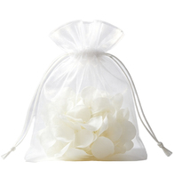 Sacs en organza couleur unie en vrac avec cordon de serrage, pochettes en organza transparentes unies pour cadeaux de mariage, bijoux, emballage cadeau, impression personnalisée