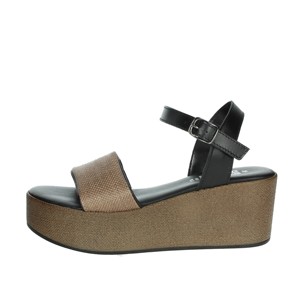 16428 SANDALI CON ZEPPO MARRONE - Product Image 1