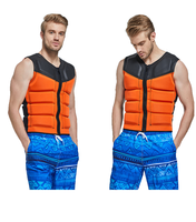 Super gilet de sauvetage à flottabilité Surf Raft Kayak Pêche Jet Ski Sport nautique Orange Gilet de sauvetage pour adulte