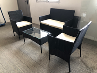Ensemble de meubles de jardin luxueux ensemble de chaises d'extérieur minimaliste de bonne qualité en osier moderne tables d'extérieur chaises d'extérieur Mesa d'extérieur