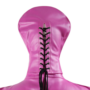 Jouets sexuels pour adultes Combinaison complète de retenue BDSM Camisole de force avec capuchon pour la tête Body Sacs de couchage en cuir Bondage Sleep Sack - Product Image 5