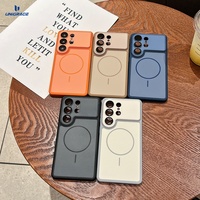 Protection d'objectif unique, coque en PC TPU mate pour iPhone, coque de téléphone magnétique robuste pour Samsung S26 Plus Ultra