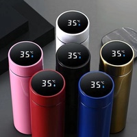 Termo Inteligente con Pantalla de Temperatura de 17 oz, Botella de Agua Aislada de Acero Inoxidable 304, Pantalla Táctil, Logotipo Personalizado, Taza de Viaje
