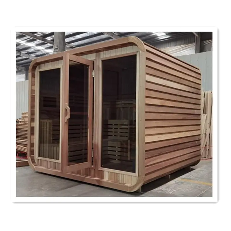 lay down barrel outdoor sauna rooms Cube Sauna