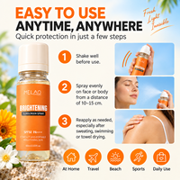 Vente en gros de crème hydratante pour le visage, éclaircissante, légère, soin de la peau, haute qualité, crème solaire personnalisée pour peau de verre, SPF 50, spray