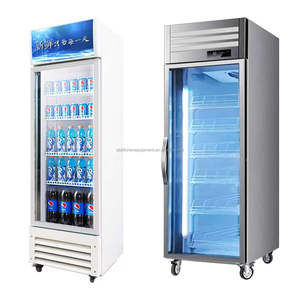 Congelador vertical comercial de 1 puerta para exhibición de bebidas en supermercados y restaurantes - Product Image 1