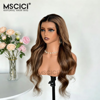 Perruque Lace Front HD Transparente 13x4 en Cheveux Humains Vietnamiens Bruts, Ondulée, Couleur Marron, Nœuds Décolorés, 100% Cheveux Humains, Qualité Usine