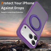 Étui Premium Magnétique avec Béquille pour iPhone 18 17 16 15 14 13 Pro Max, Coque de Protection Anti-Rayures et Antichoc en TPU PC