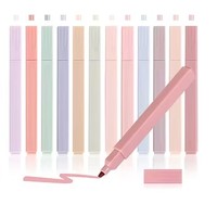 Stylos surligneurs de la Bible en gros, 6 teintes pastel, pointe biseautée, sans bavure, plastique durable, papeterie en vrac pour l'église